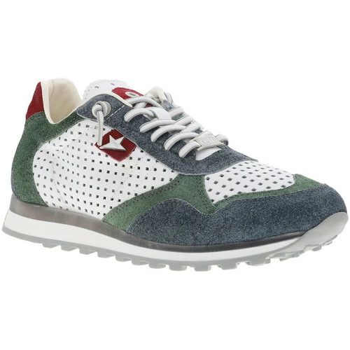 Cetti Baskets basses à cuir perforé for Baskets mode Couleur Blanc