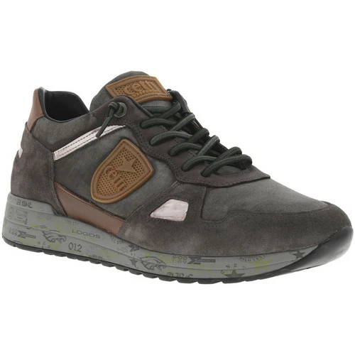 Cetti Baskets basses cuir for Baskets mode Couleur Anthracite et marron – Image 2