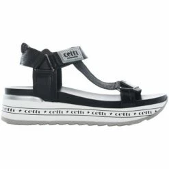 Cetti SANDALE 1263 NOIR ANIMAL PRINT for Sandales et Nu-pieds Couleur Noir